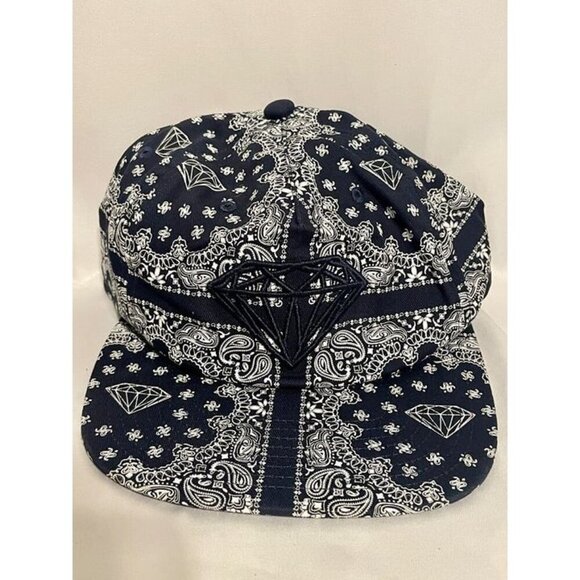 Diamond Supply Co. Other - Diamond Supply Co Navy Blue Paisley Streetwear Adjustable Cap Hat NEW!